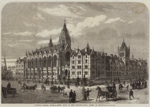 Marché de Columbia, Bethnal-Green, construit par Miss Burdett-Coutts, ouvert mercredi